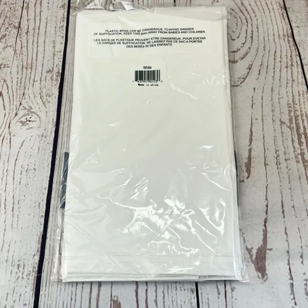 Exquisite Premium White Plastic Table Cover 54